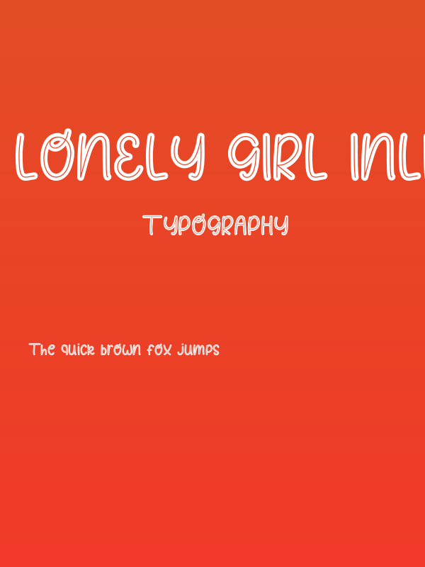Lonely Girl Inline Poster