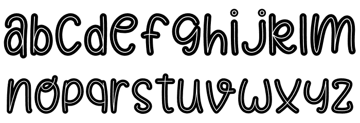 Lonely Girl Inline Font LOWERCASE