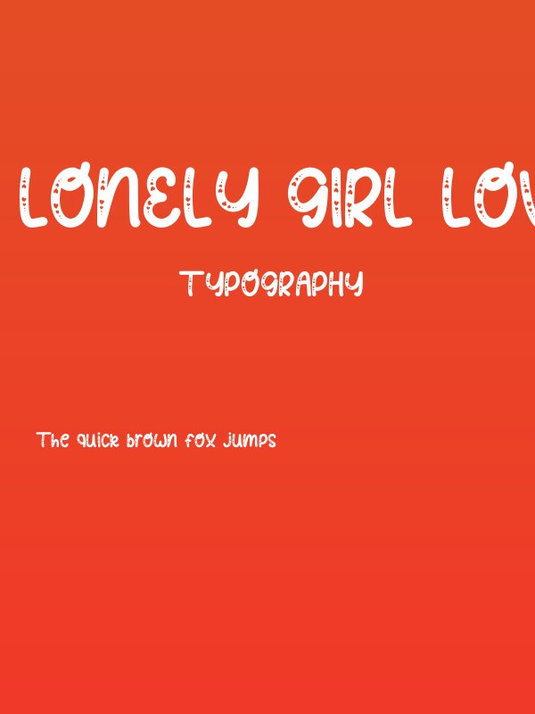 Lonely Girl Love Poster