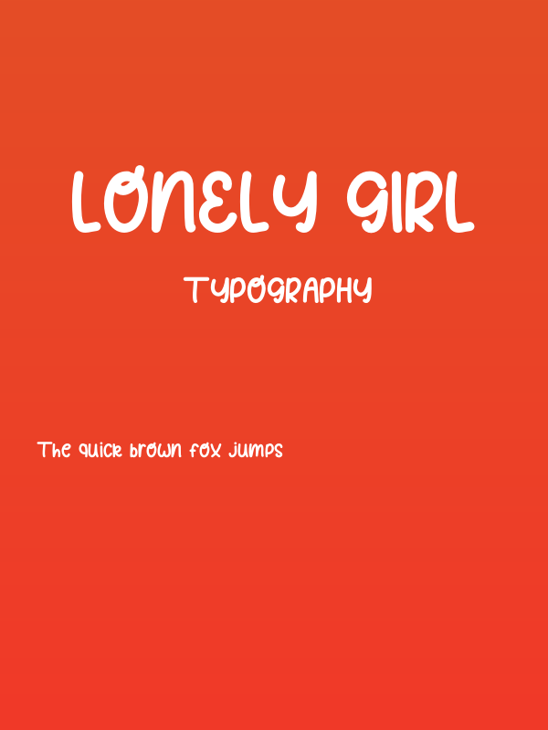 Lonely Girl Poster