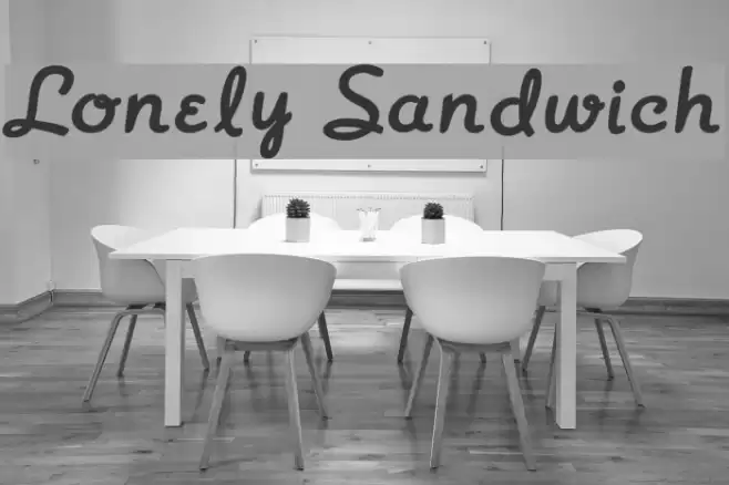 Lonely Sandwich フォント examples