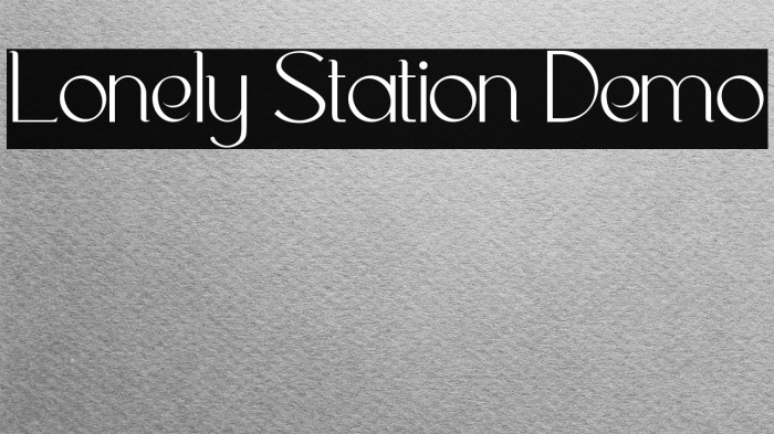 Lonely Station Demo Example 3