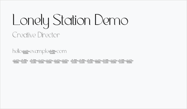 Lonely Station Demo Business Card