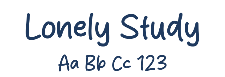 Lonely Study Font Preview
