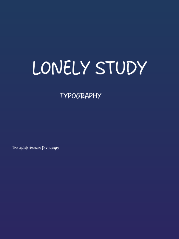 Lonely Study Poster