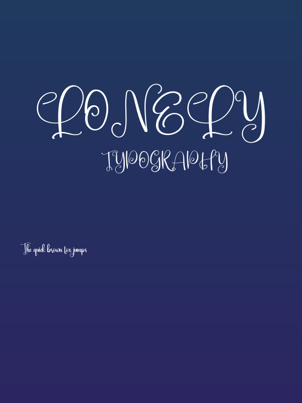 Lonely Poster