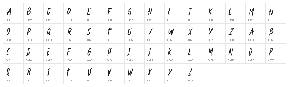 Lonelyday FREE Character Map