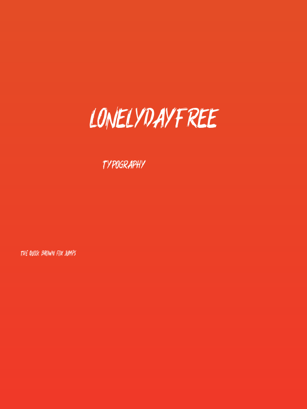 LonelydayFREE Poster