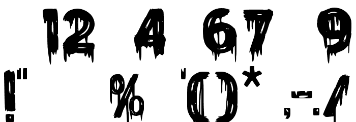 Lonesome Zombies Font OTHER CHARS