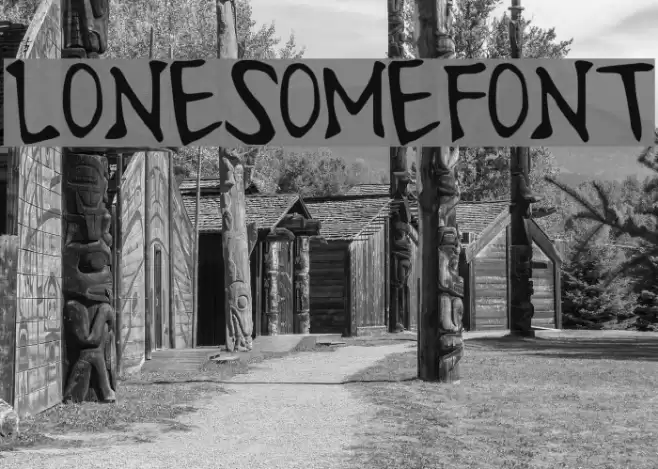 LonesomeFont Font examples
