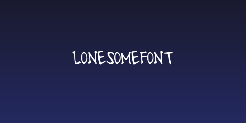 LonesomeFont Social Header