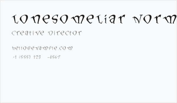 LonesomeLiar Normal Business Card