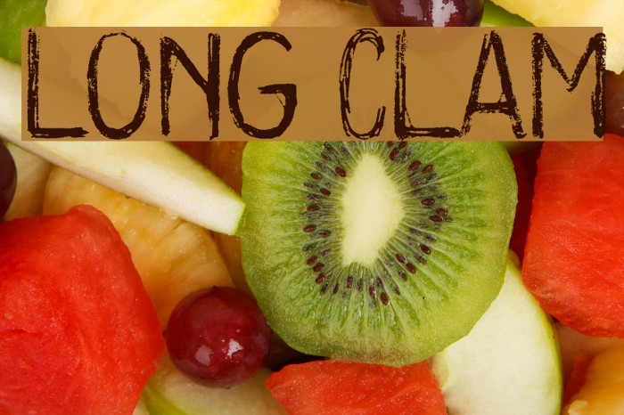 Long Clam Font examples