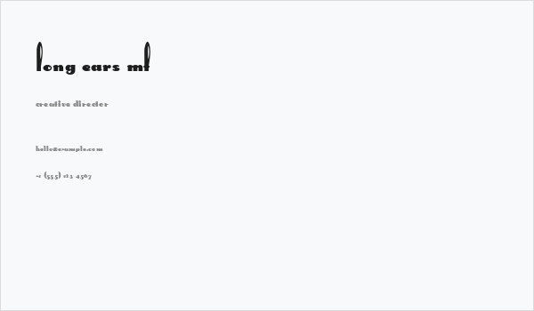 Long Ears MF Business Card