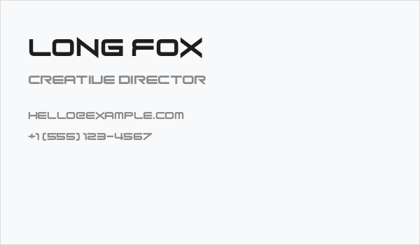 Long Fox Business Card
