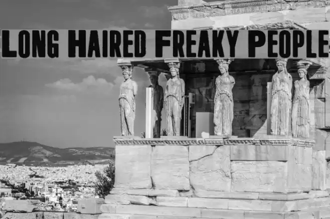Long Haired Freaky People Font examples