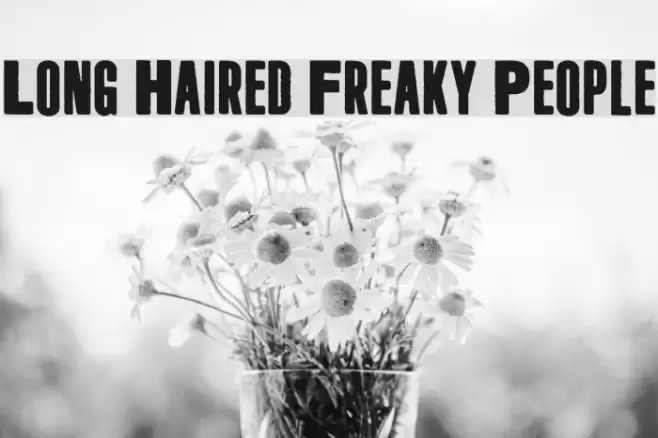 Long Haired Freaky People Font examples