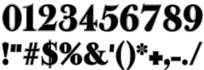 Long Island Contour Font OTHER CHARS