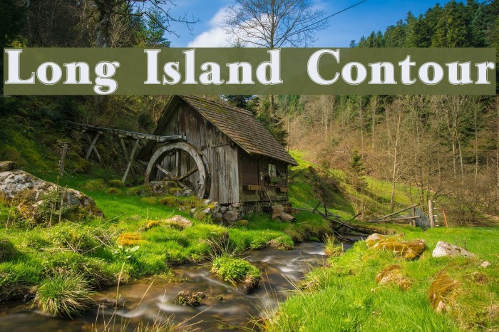 Long Island Contour Font examples