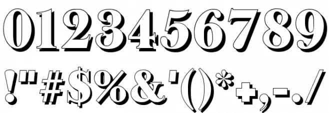 Long Island Shadow Font OTHER CHARS