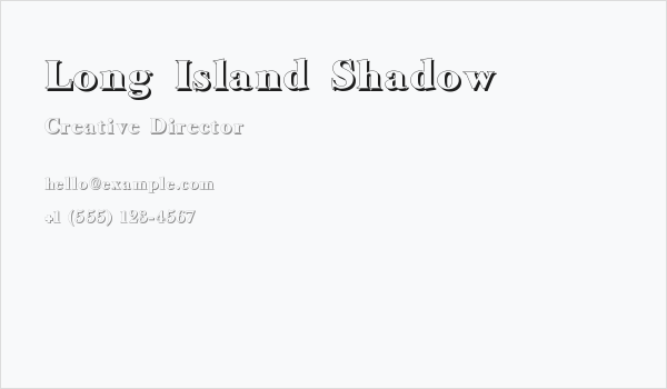 Long Island Shadow Business Card
