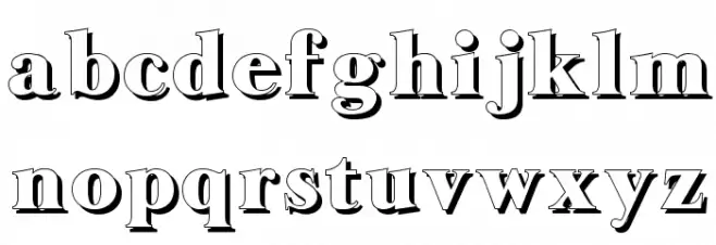 Long Island Shadow 字体 小写