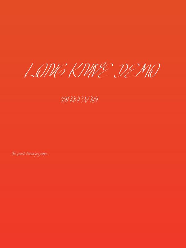 Long Knive Demo Poster