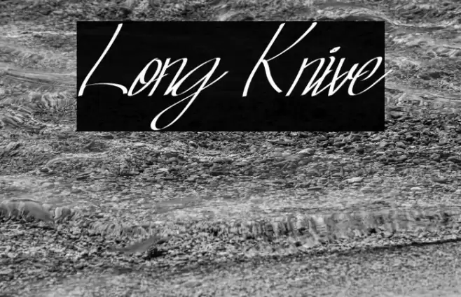 Long Knive Font examples