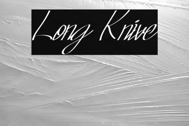 Long Knive Font examples