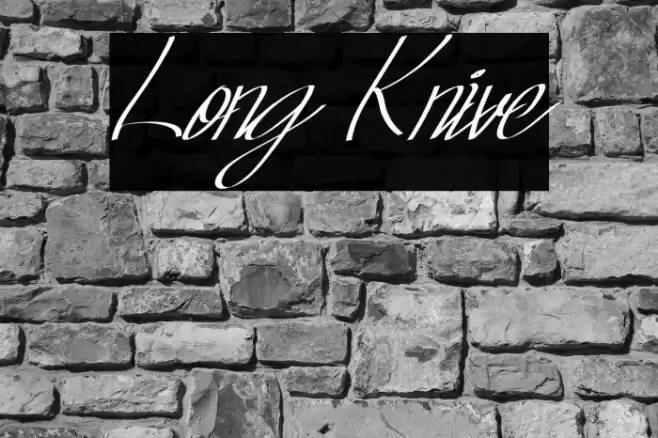 Long Knive Font examples