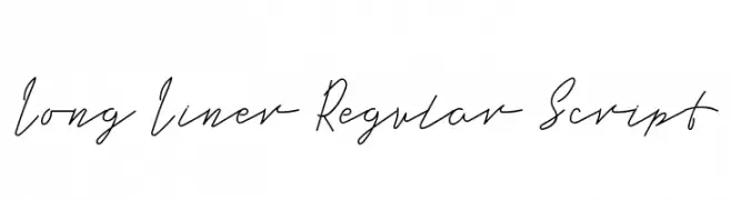 Long Liner Regular Script  नि: शुल्क फ़ॉन्ट्स डाउनलोड
