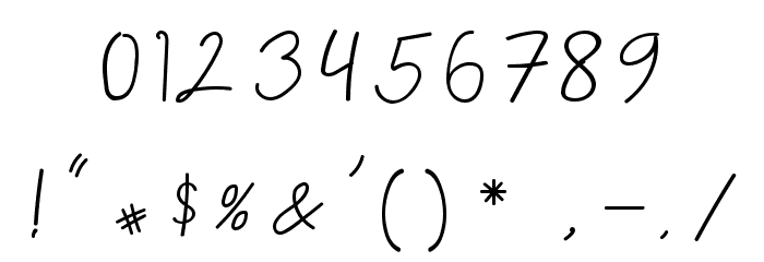 Long Liner Regular Script Font OTHER CHARS