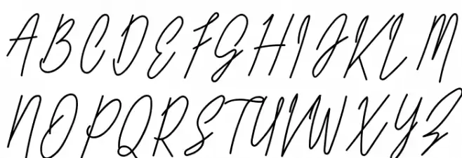 Long Liner Regular Script Schriftart Groß