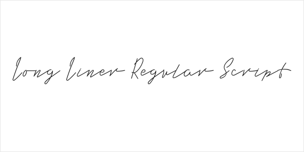 Long Liner Regular Script Logo