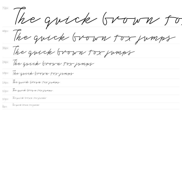 Long Liner Regular Script Waterfall