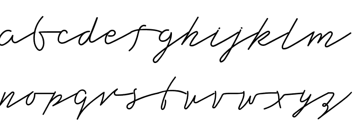 Long Liner Regular Script Font LOWERCASE