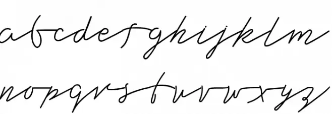 Long Liner Regular Script フォント 小文字