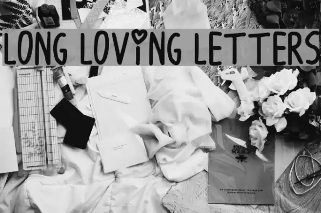 Long Loving Letters Font examples