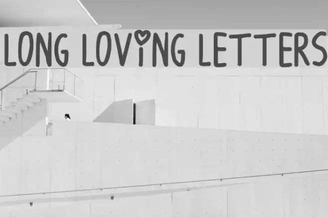 Long Loving Letters Font examples