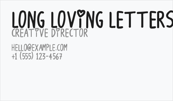 Long Loving Letters Business Card