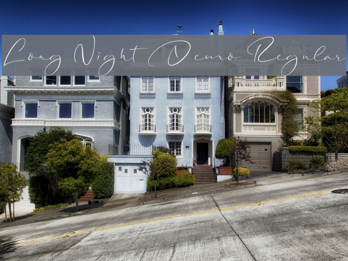 Long Night Demo Regular Font examples