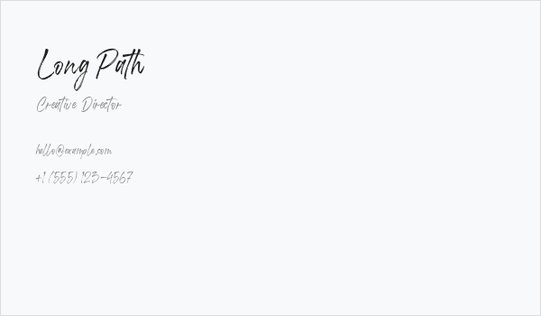 Long Path Business Card