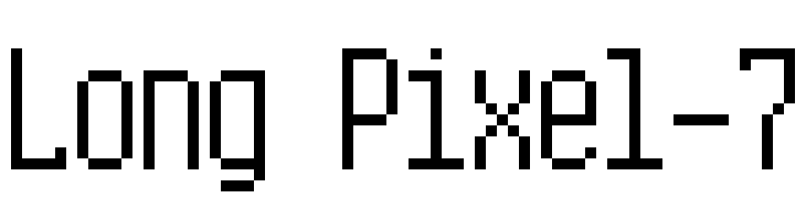 Long Pixel-7  フリーフォントのダウンロード