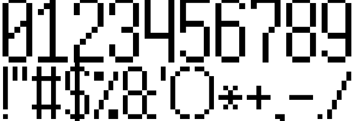 Long Pixel-7 Font OTHER CHARS