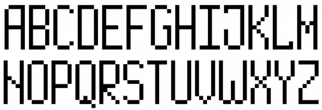 Long Pixel-7 خط أحرف كبيرة