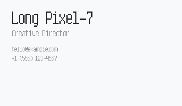 Long Pixel-7 Business Card