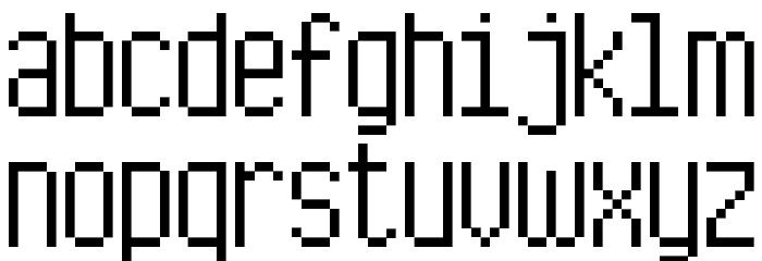 Long Pixel-7 Font LOWERCASE