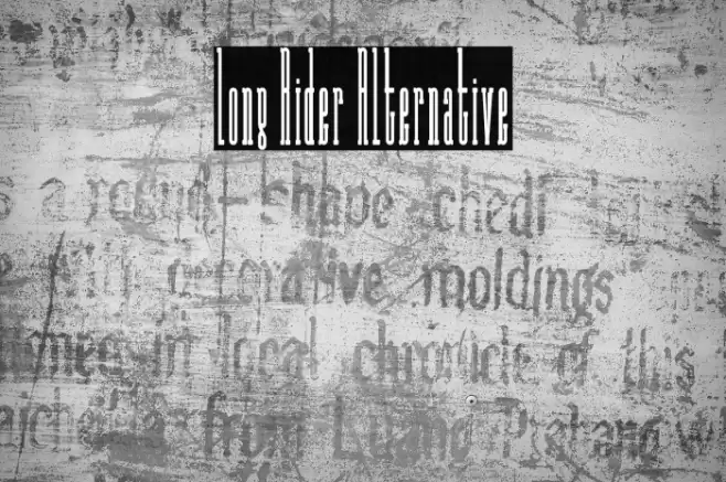 Long Rider Alternative Font examples