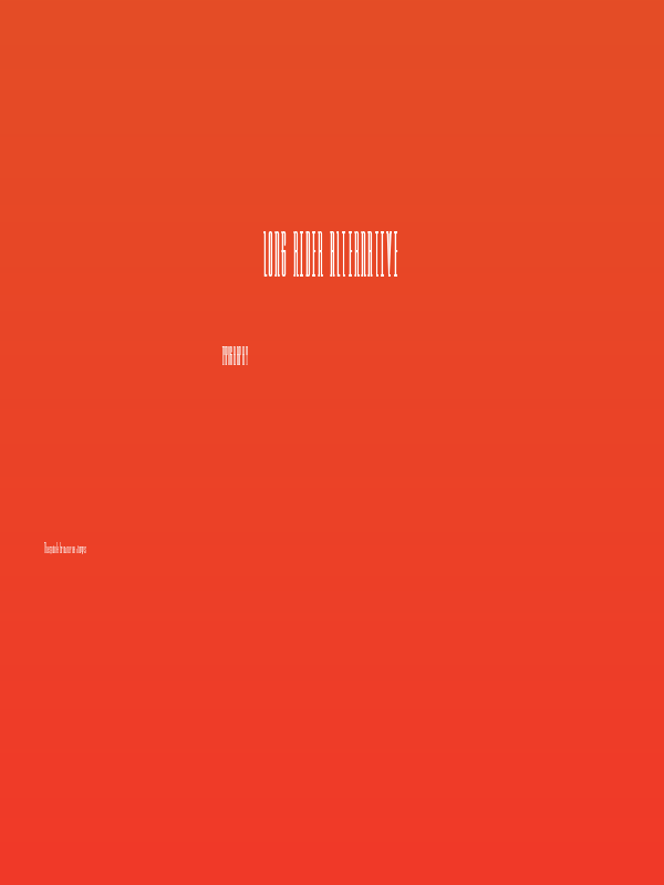 Long Rider Alternative Poster