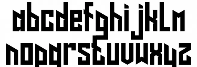 Long Shot Schriftart Kleinbuchstaben